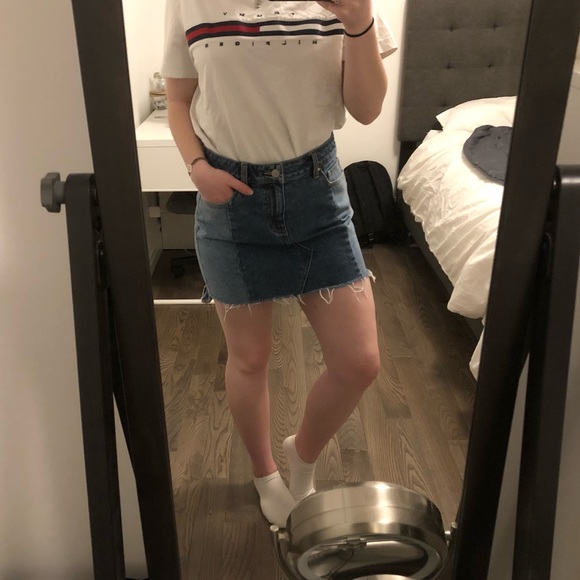 PacSun Two-Toned Denim Skirt - Picture 3 of 4